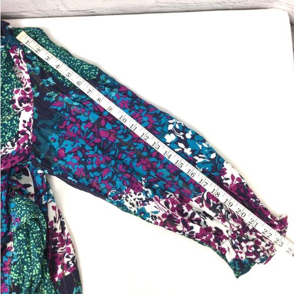 London Times Woman Peasant Balloon Sleeve Garden Floral Maxi Dress Size 20W - Picture 10 of 11